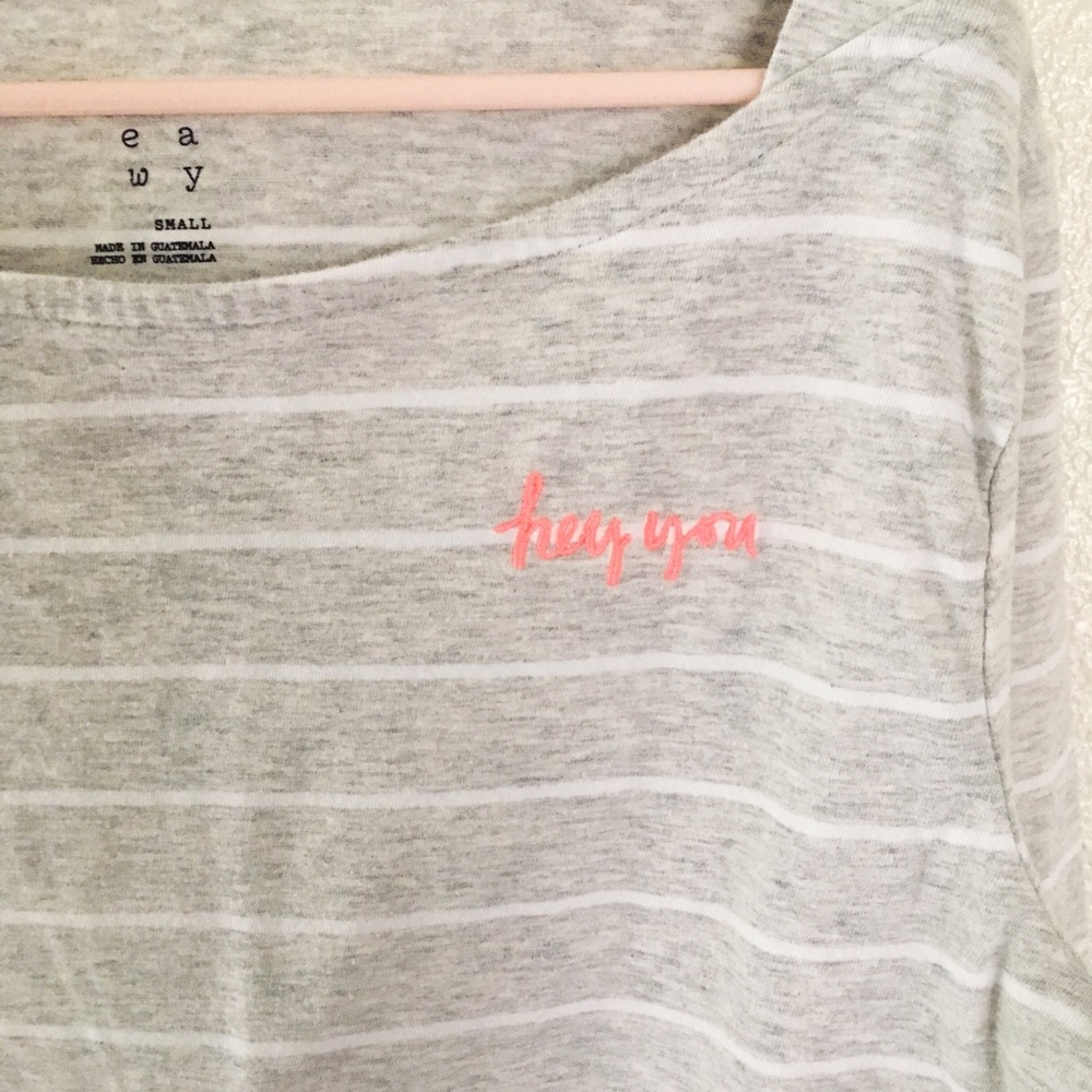Gray 3/4 tee